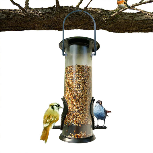 Pet Bird Feeder Feed Station Hanging Garden Plastic Birds